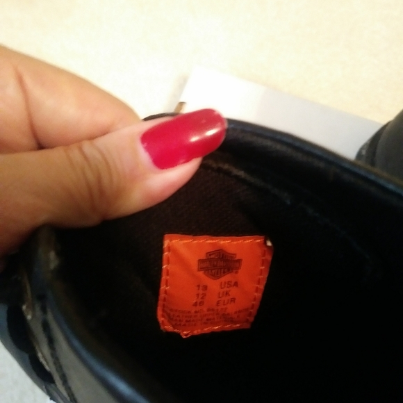 SOLD Harley Davidson embroidered skull moto boots - Picture 7 of 8